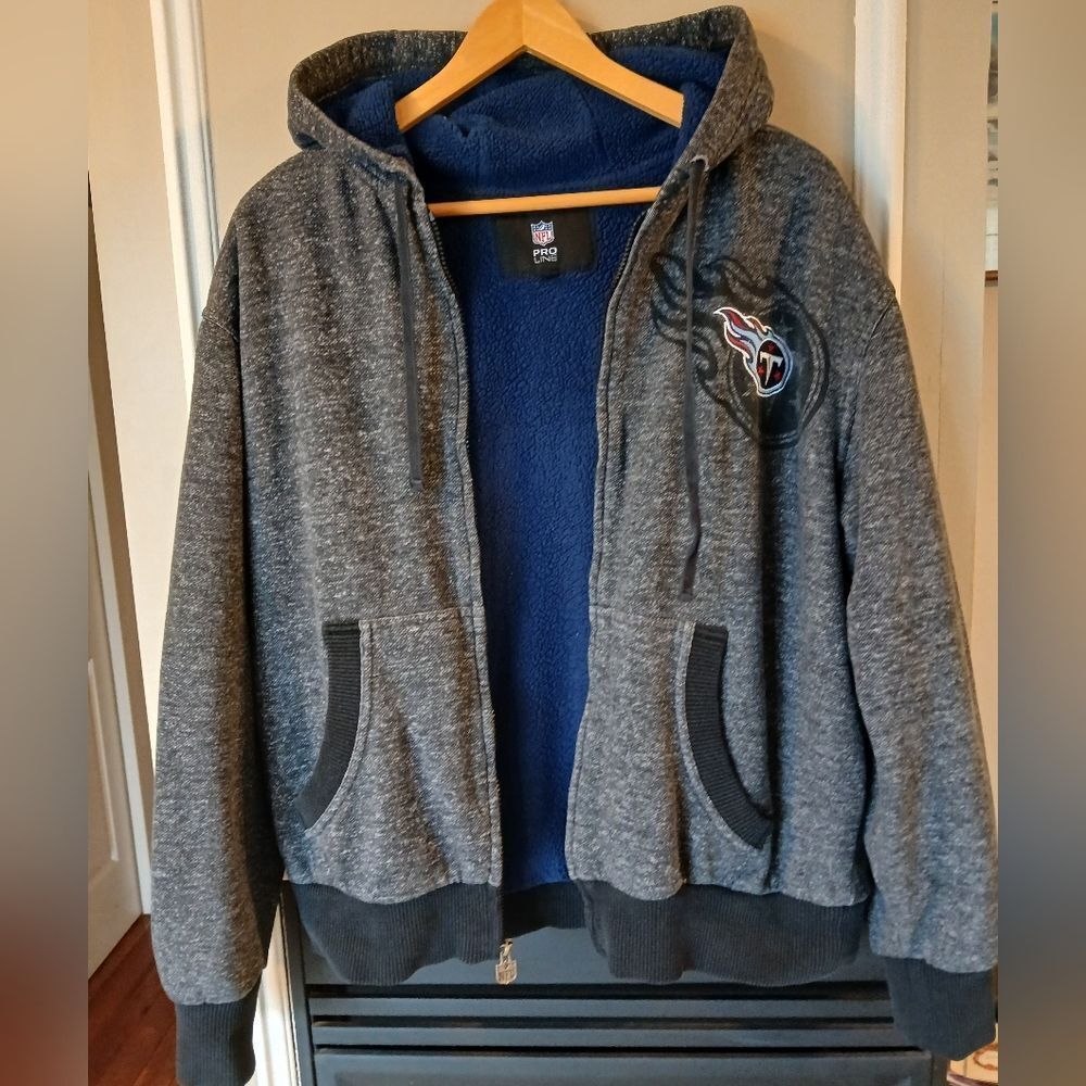 NFL Pro Line Tennessee Titans Full Zip Hooded Jacket Size Large - Picture 4 of 10
